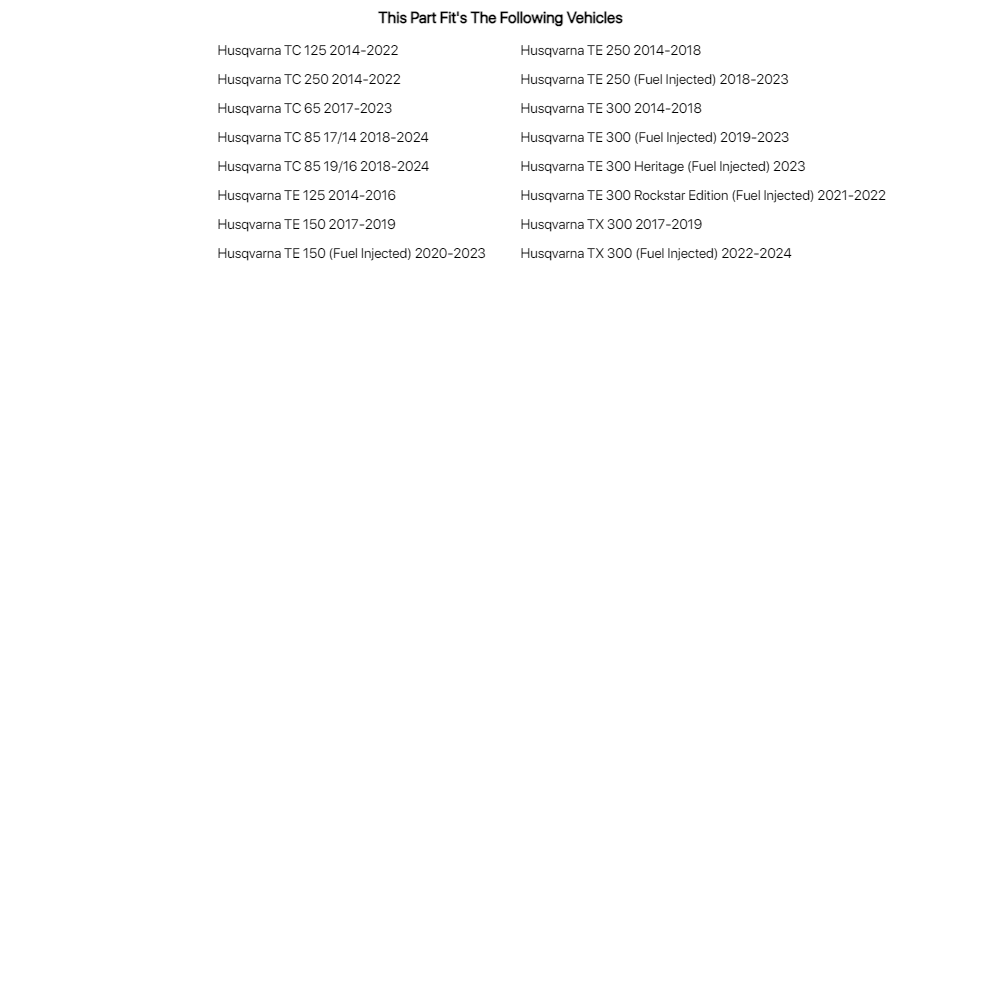 Tusk 2-Stroke Transmission Oil Change Kit for Husqvarna Motorex Top Speed 4T 15W-50 For Husqvarna TC 65 2017-2023