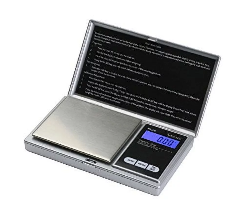 AMERICAN WEIGH SCALES Digital Pocket Scale Portable Scale for Jewelry & Food, 100g Silver