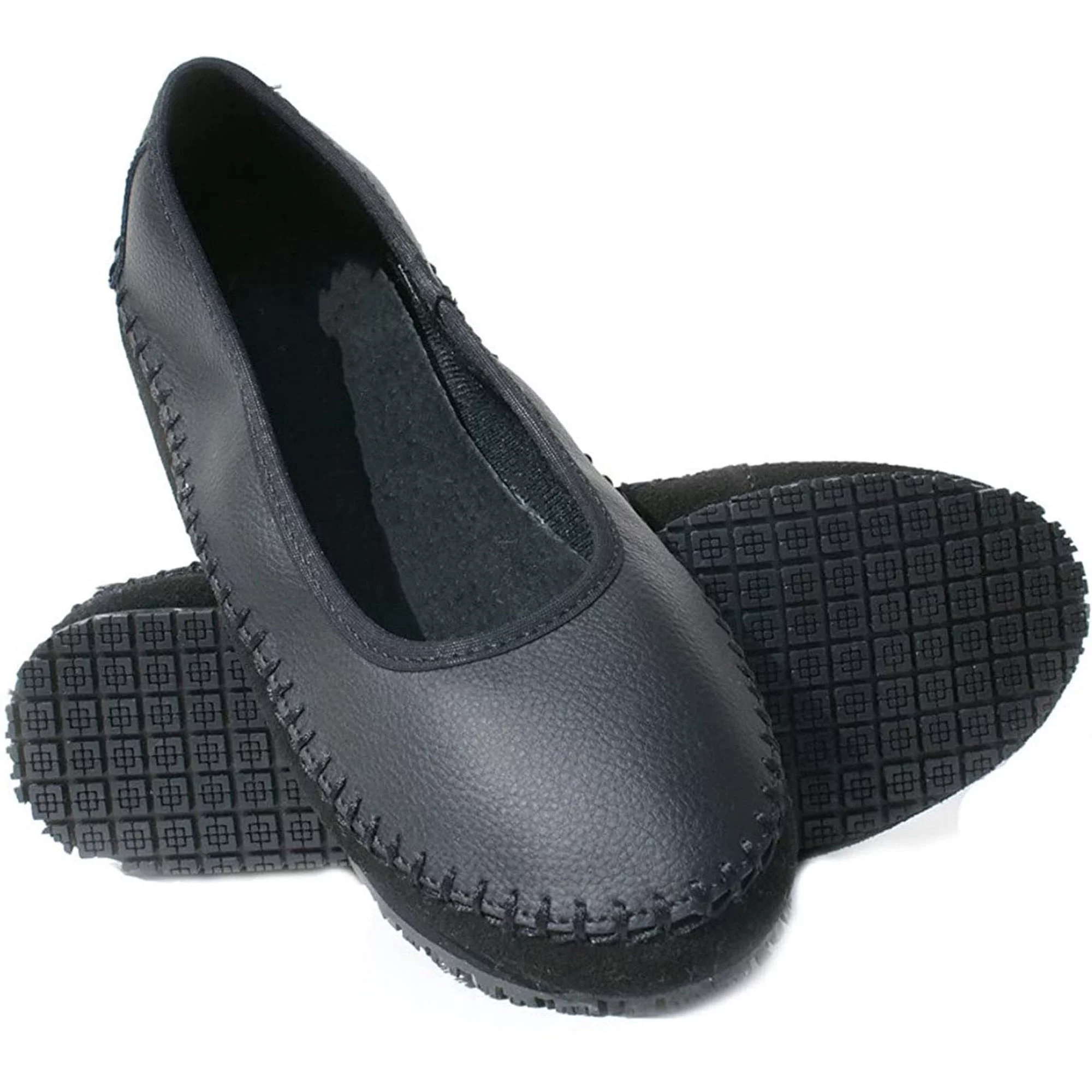 Tanleewa Women Slip and Oil Resistant Work Shoes Leather Waterproof Safety Shoe Size 7