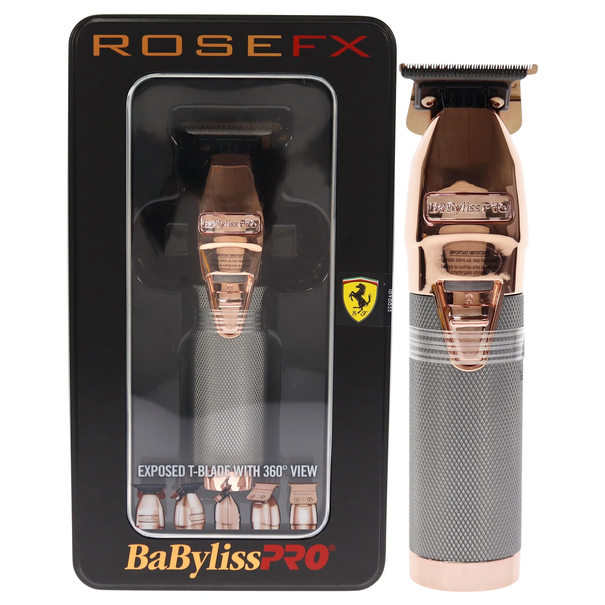 BaBylissPRO ROSEFX Outlining Trimmer FX787RG and Metal Foil Shaver BBPFXFS2RG