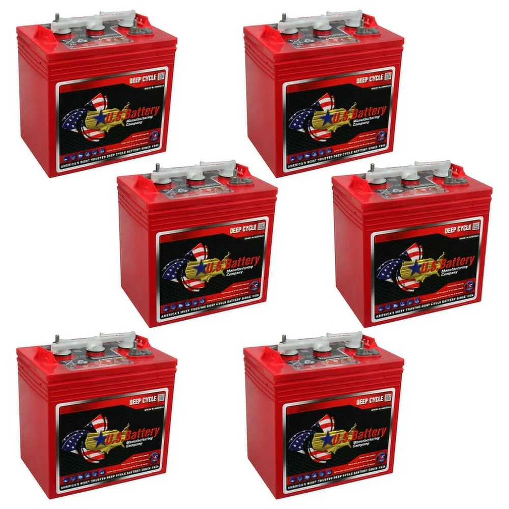 US2200XC Replaces T-105 6V Volt Deep Cycle Golf Cart, Solar, Marine, RV and Industrial Use Batteries - 6 Pack