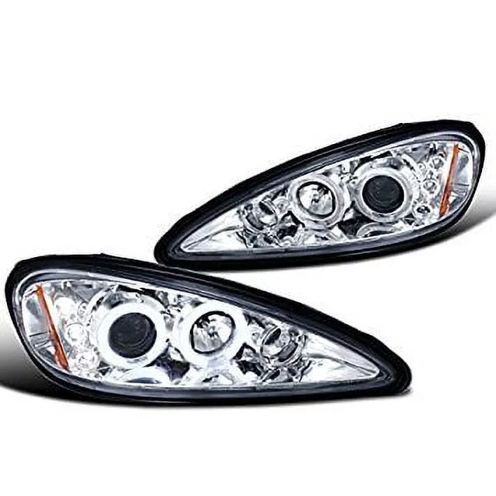 Spec-D Tuning 2LHP-GAM99-TM Pontiac Grand Am LED Halo Projector Headlights Chrome