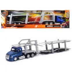 New Ray Toys 16033 1-43 Scale Freightliner Cascadia Auto Carrier  Blue