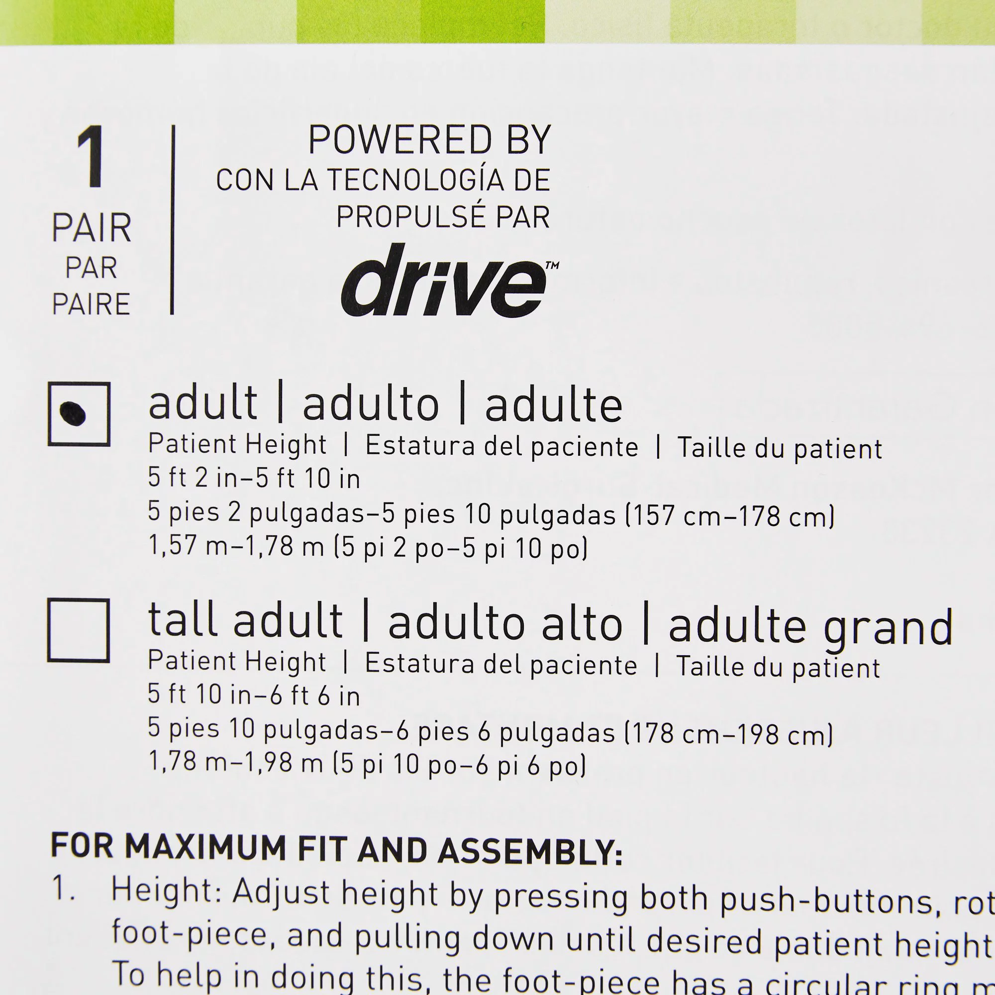 McKesson Aluminum Crutches with Euro-Style Clip, Push-Button, 45 in to 53 in H, 1 Pair