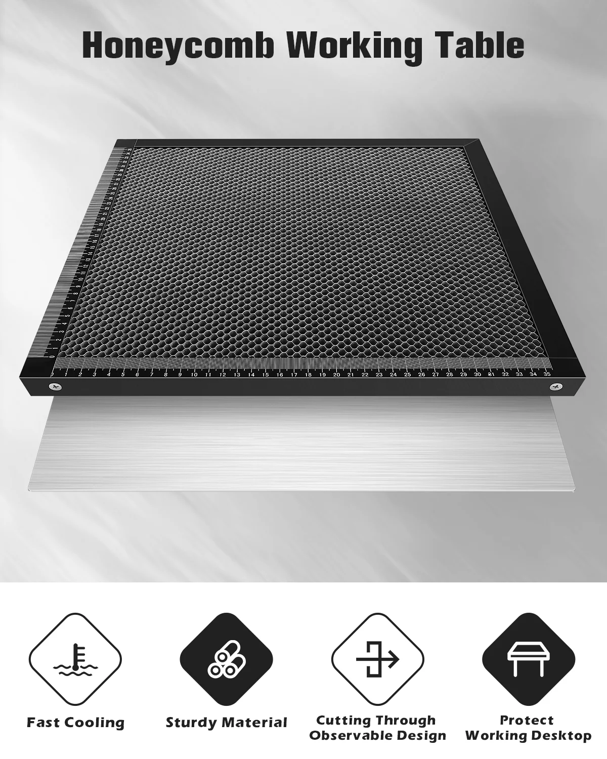 GYZJ 400 x 400 x 22mm Honeycomb Laser Bed for Most Laser Engravers