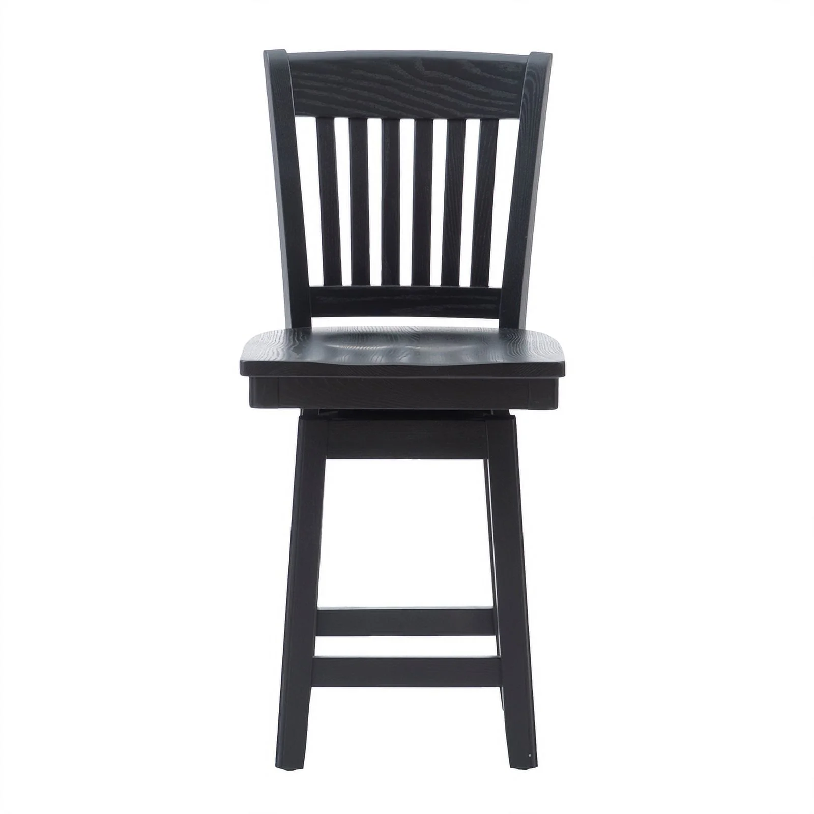 Pemberly Row Solid Beechwood Slat Back Swivel 24