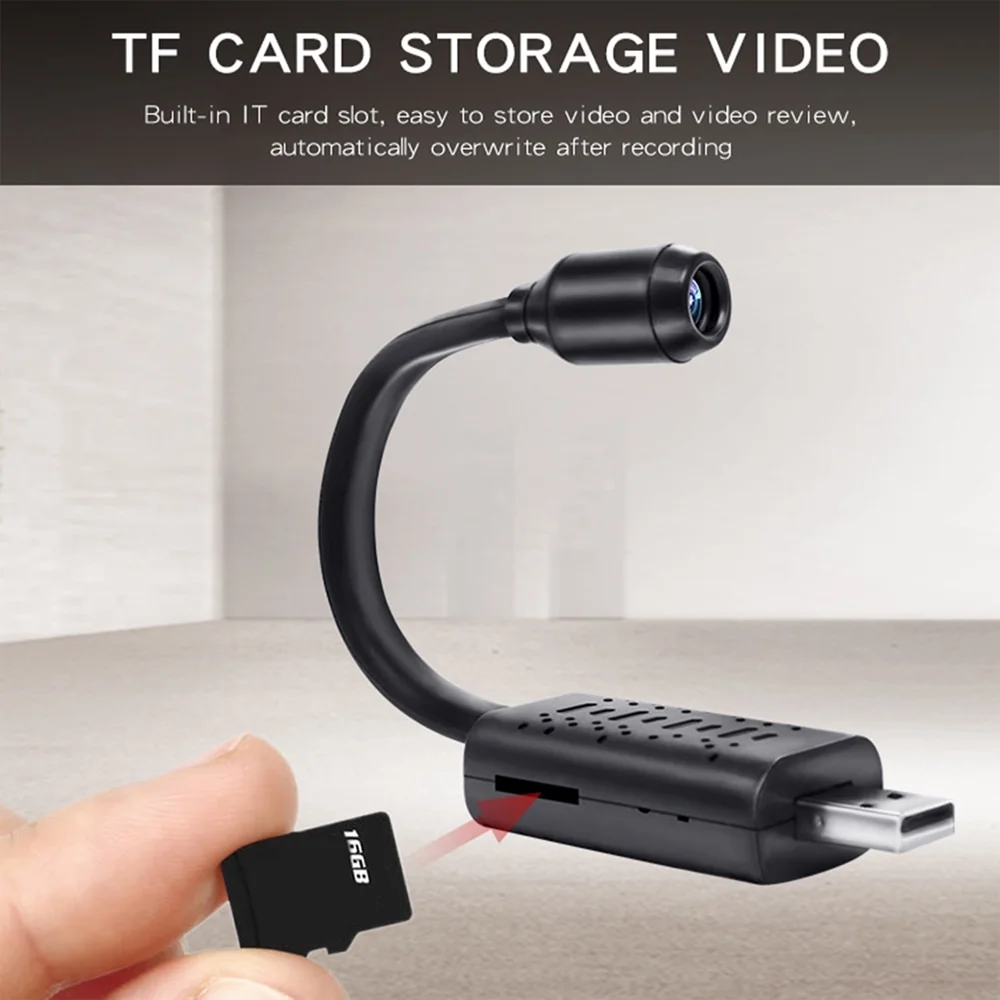 USB Plug Wi-Fi Wireless Camera -DFITO Security Cameras Small 1080p HD Nanny Cam,with 32GB SD Card