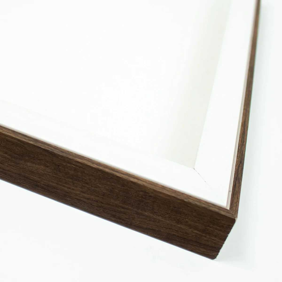 14x24 Frame White & Wood Tones Solid Wood Shadow Box Width 0.875 Inches | Interior Frame Depth 1