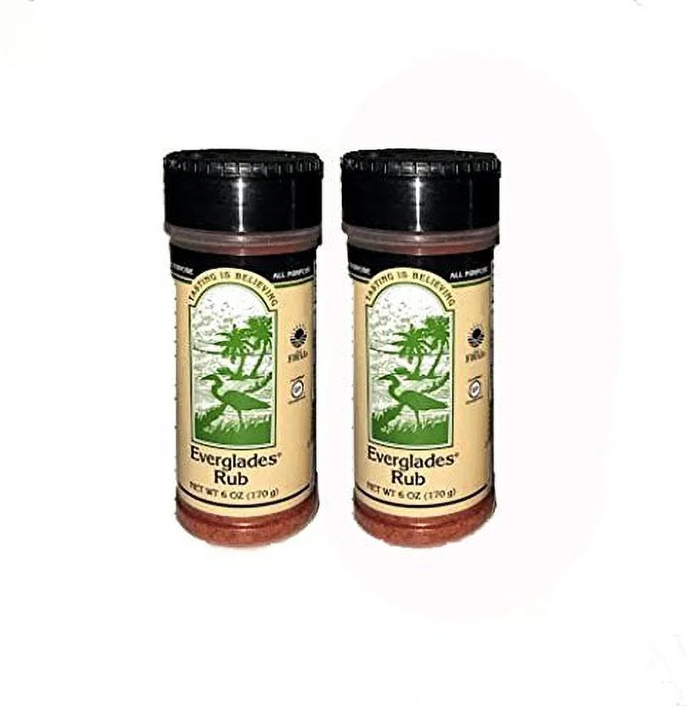 Everglades Seasoning Rub All Purpose 2 Pack (6oz) Barbecue Grilling Spices