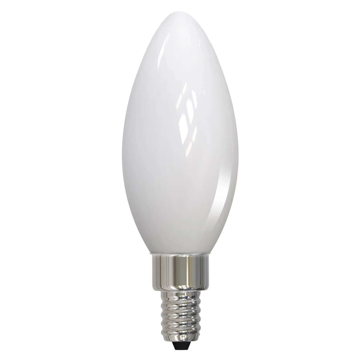 Bulbrite Pack of (4) Dimmable Milky Finish B11 Candelabra (E12) LED Bulb - Milky White 5 Watt 500 Lumens, 3000K