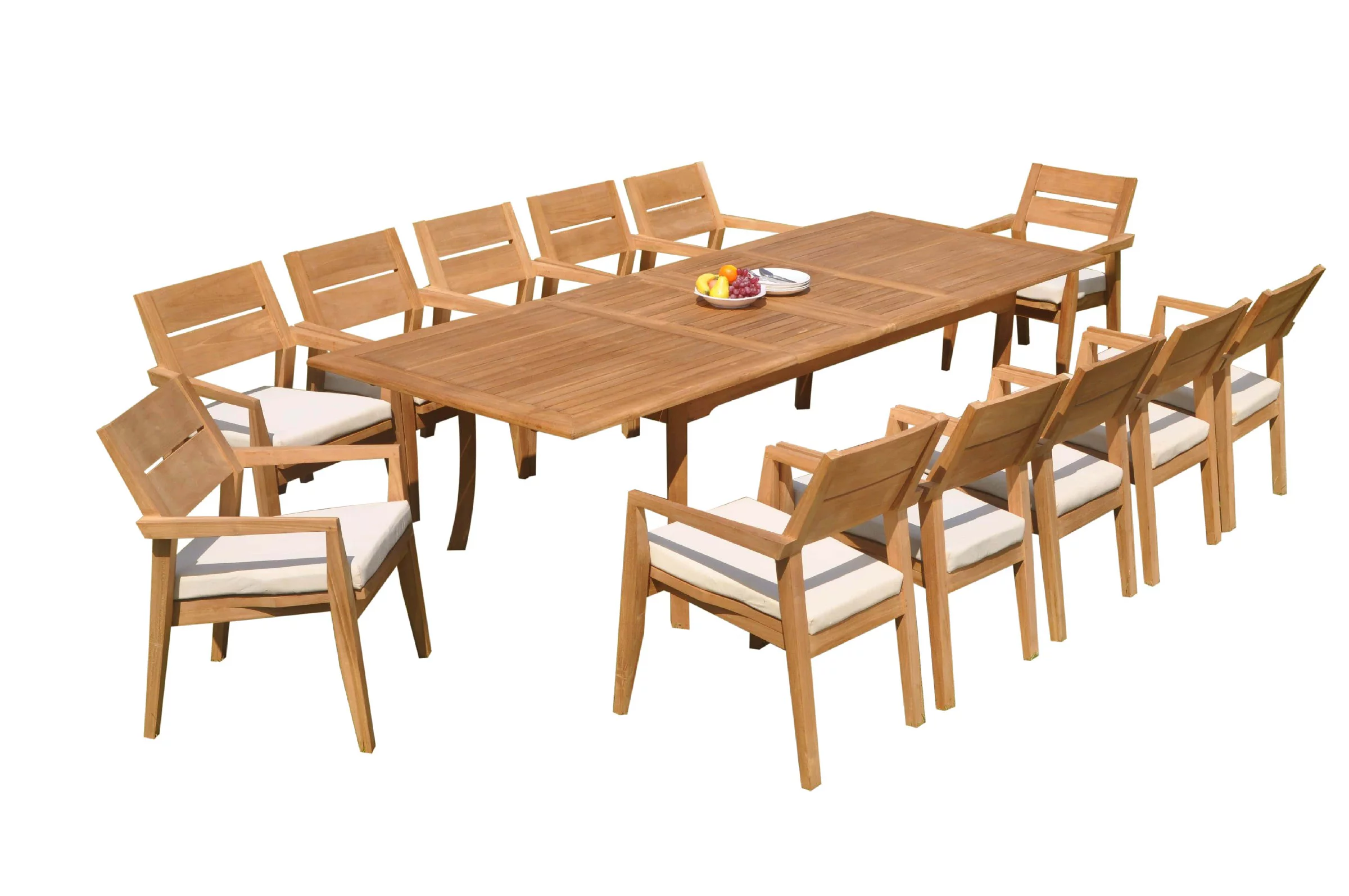 Grade-A Teak Dining Set: 12 Seater 13 Pc: 118