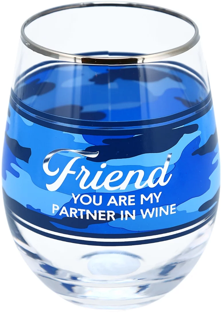 Friend - 18 oz Stemless Wine Glass