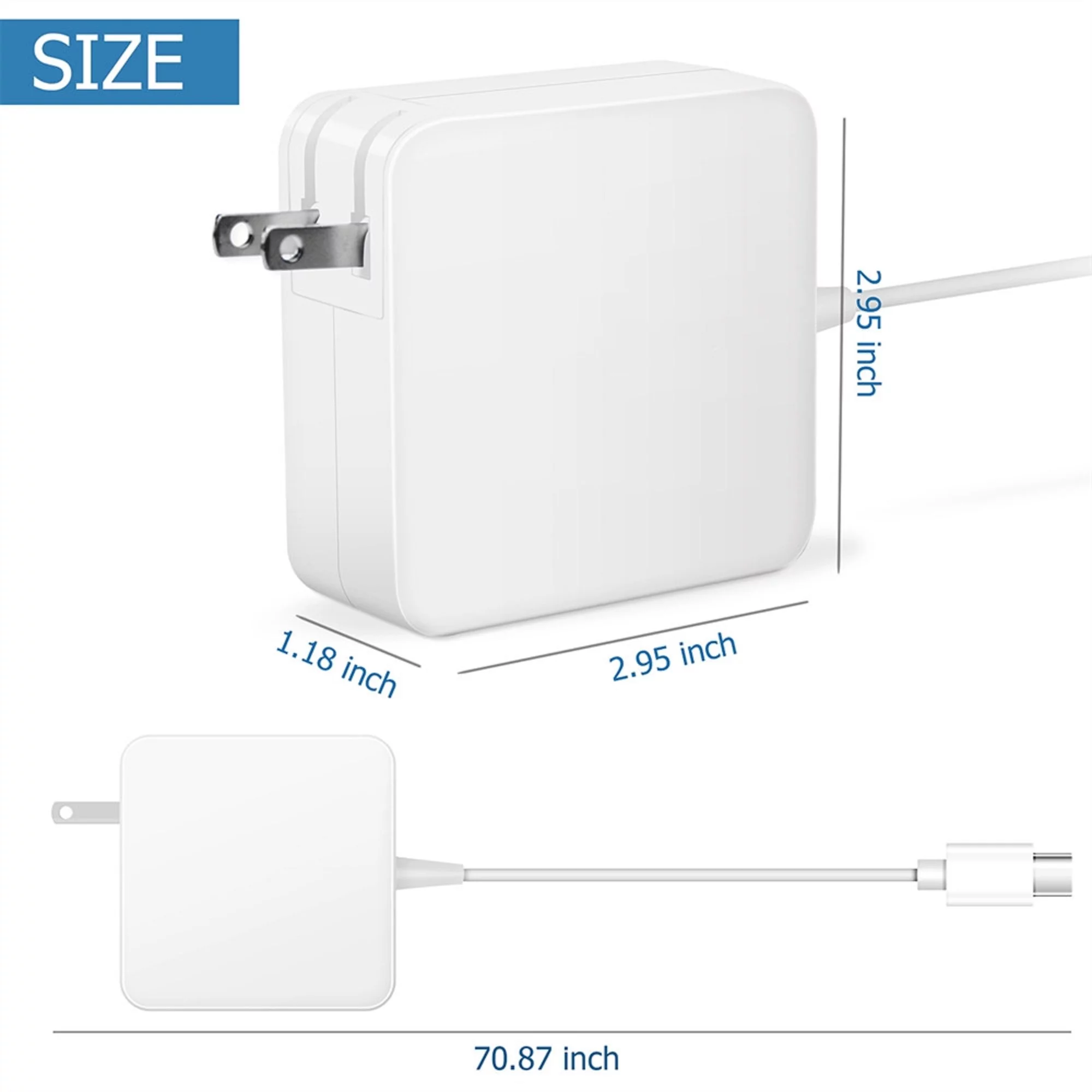 K-MAINS White 5ft 65W Type-C USB-C AC Adapter Charger Replacement for Dell Latitude 7389 2-in-1 13 7370 Cord Mains