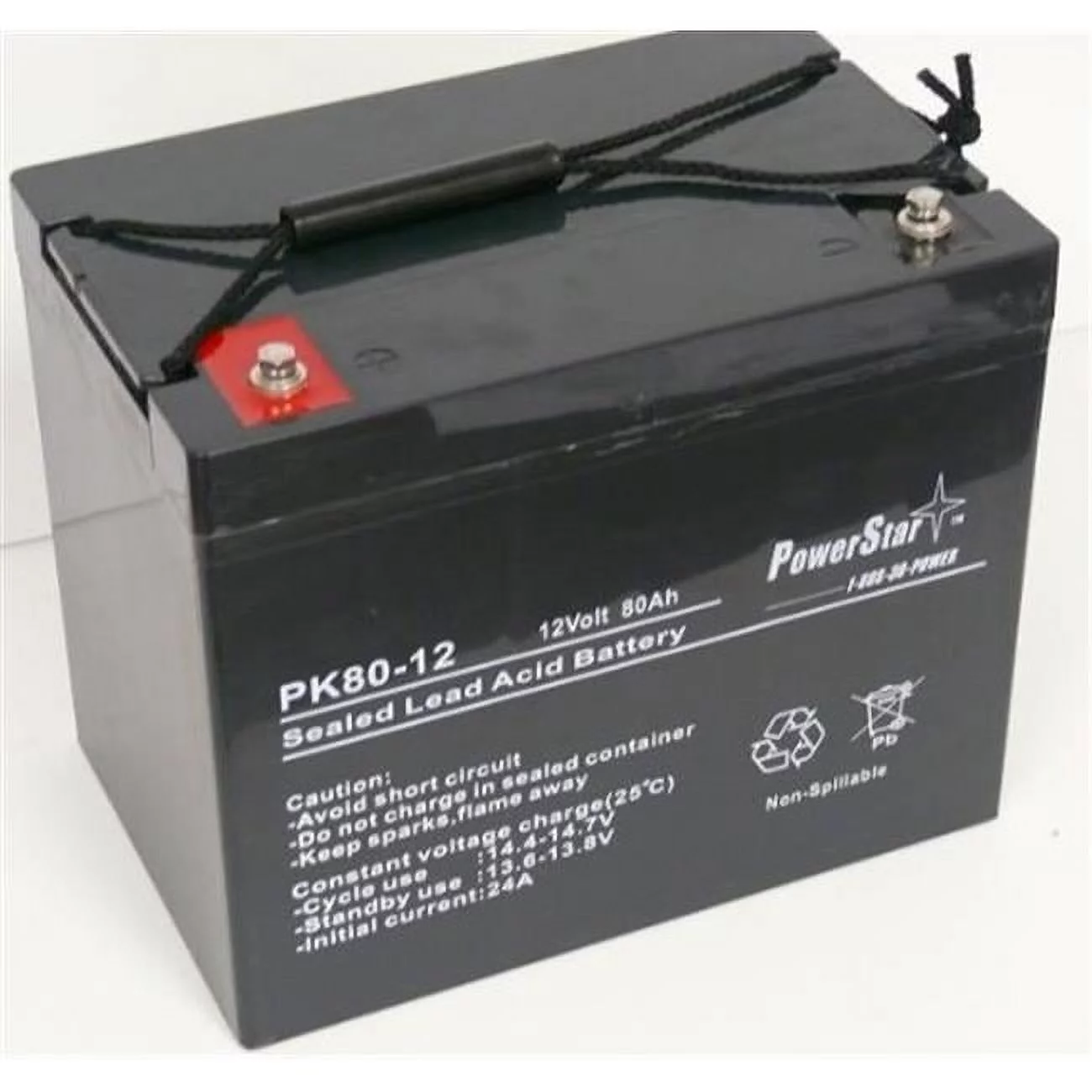 PowerStar PS12-80-14 12V 70AH 12 volt AGM Battery Group 24 Solar Golf Cart RV lead acid