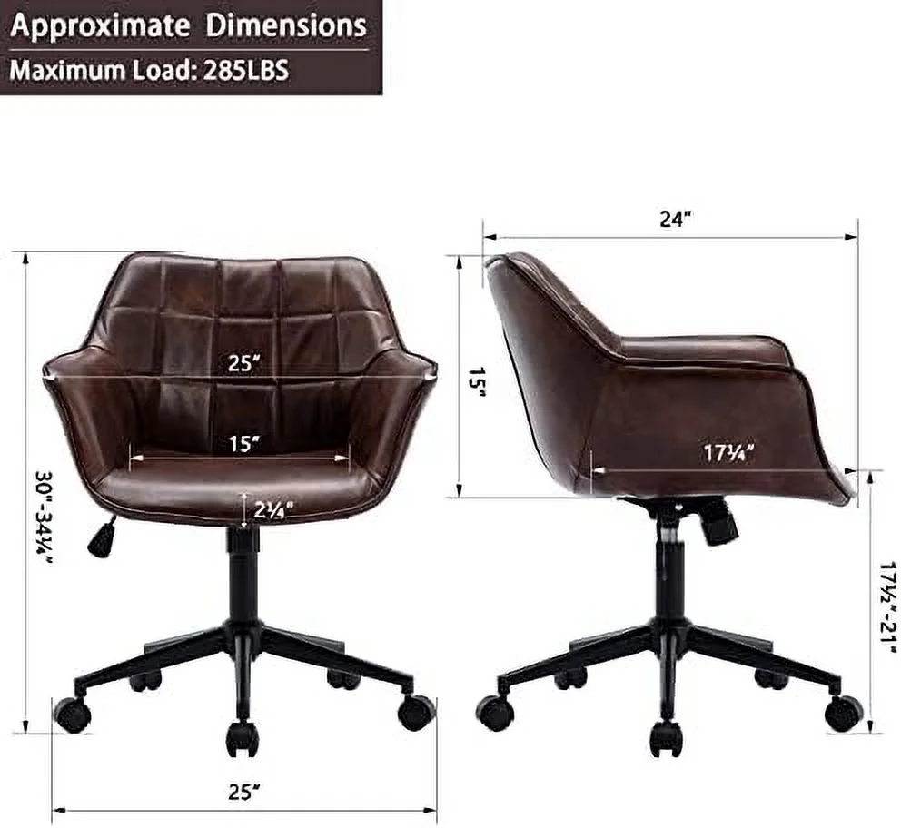 GVJMTKP Duhome  Office Chair Velvet Desk Chair with Gold Metal Base with Mid Back Cute Ergonomic Computer Desk Chair Task Chair with Arms  Wheels Adjustable Swivel 1PCS (Grey Velvet)