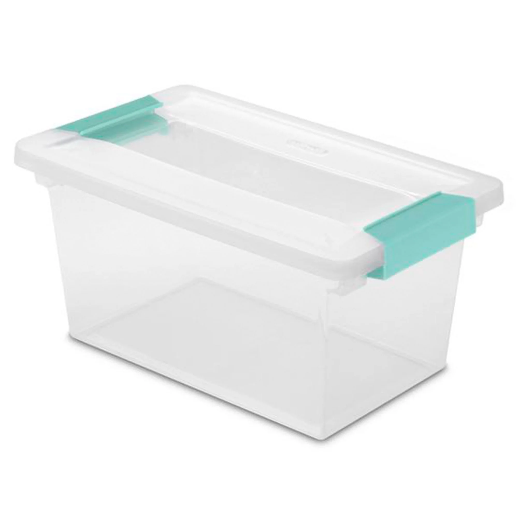 Sterilite 64 Quart Large Stackable Latching Tote Box (12 Pack) and Deep Clip Box (4 Pack)