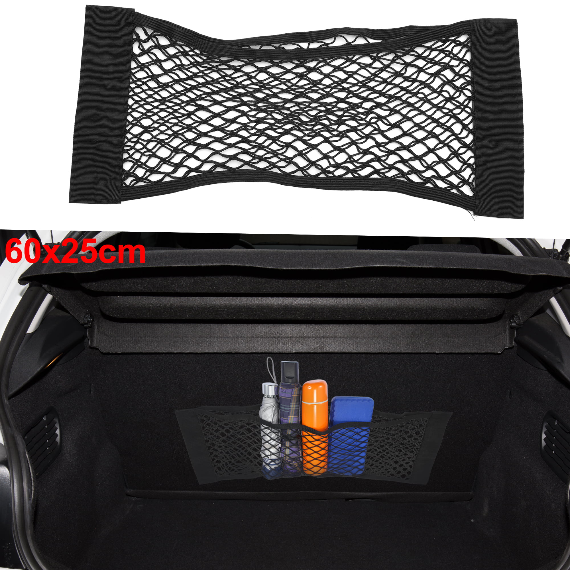 Unique Bargains 2pcs Car Purse Holder Seat Back Storage Bag Mesh Pocket Net Holder Handbag Organizer Storage 60x25cm