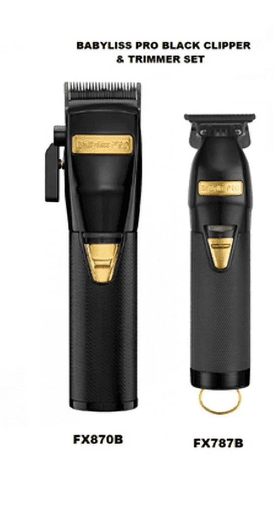 Babyliss FX Black Clipper FX870BN & FX Black Trimmer FX787B Combo