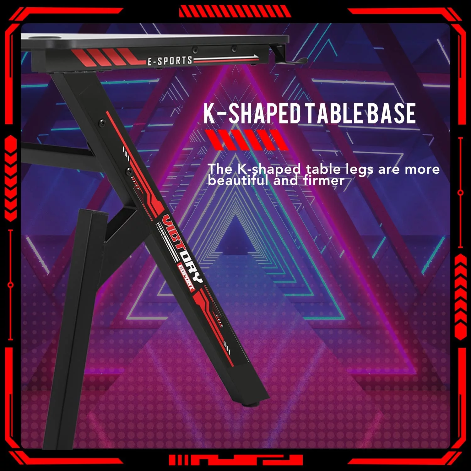 Gaming Computer Desk Home Office Desk Extra Large Modern Ergonomic Black PC Carbon Fiber Writing Desk Table with Cup Holder Headphone Hook