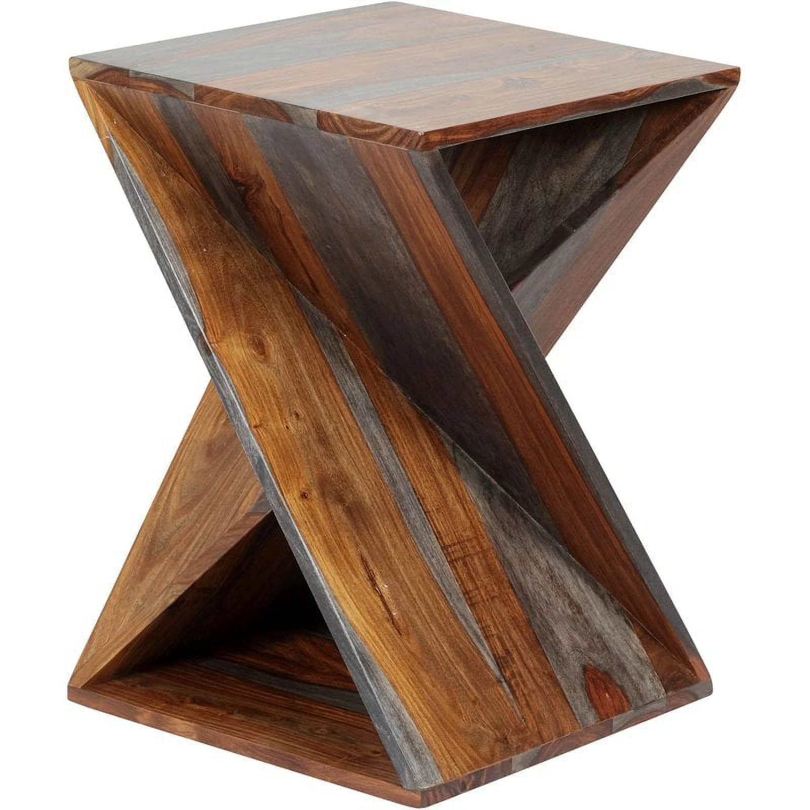 Treasure Trove Sierra II Brown Finish Solid Wood Accent Table