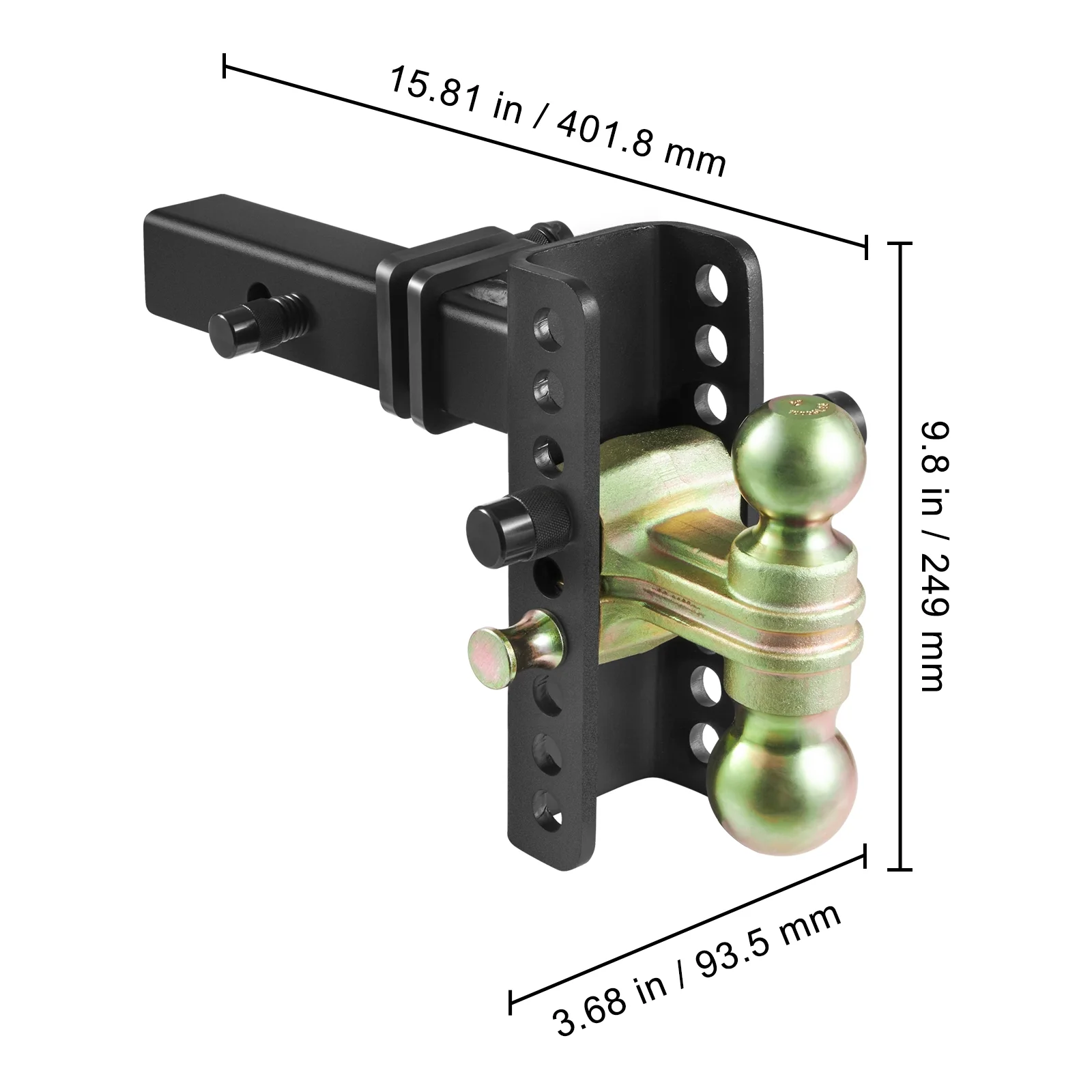 BENTISM Adjustable Trailer Hitch Tow Hitch Ball Mount 2
