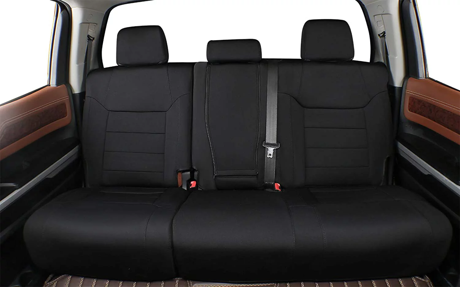 EKR Custom Sierra 1500 Car Seat Covers for 2014 2015 2016 2017 2018 GMC Sierra 1500 - Full Set Neoprene (Black)
