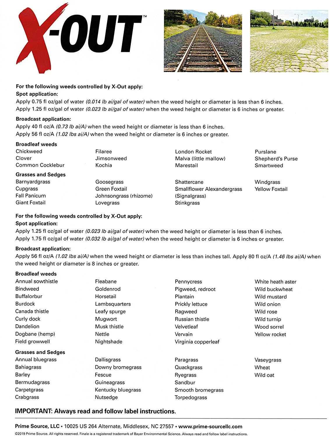 Prime Source X-OUT225G 2.5 gal X-Out Non-Selective Herbicide