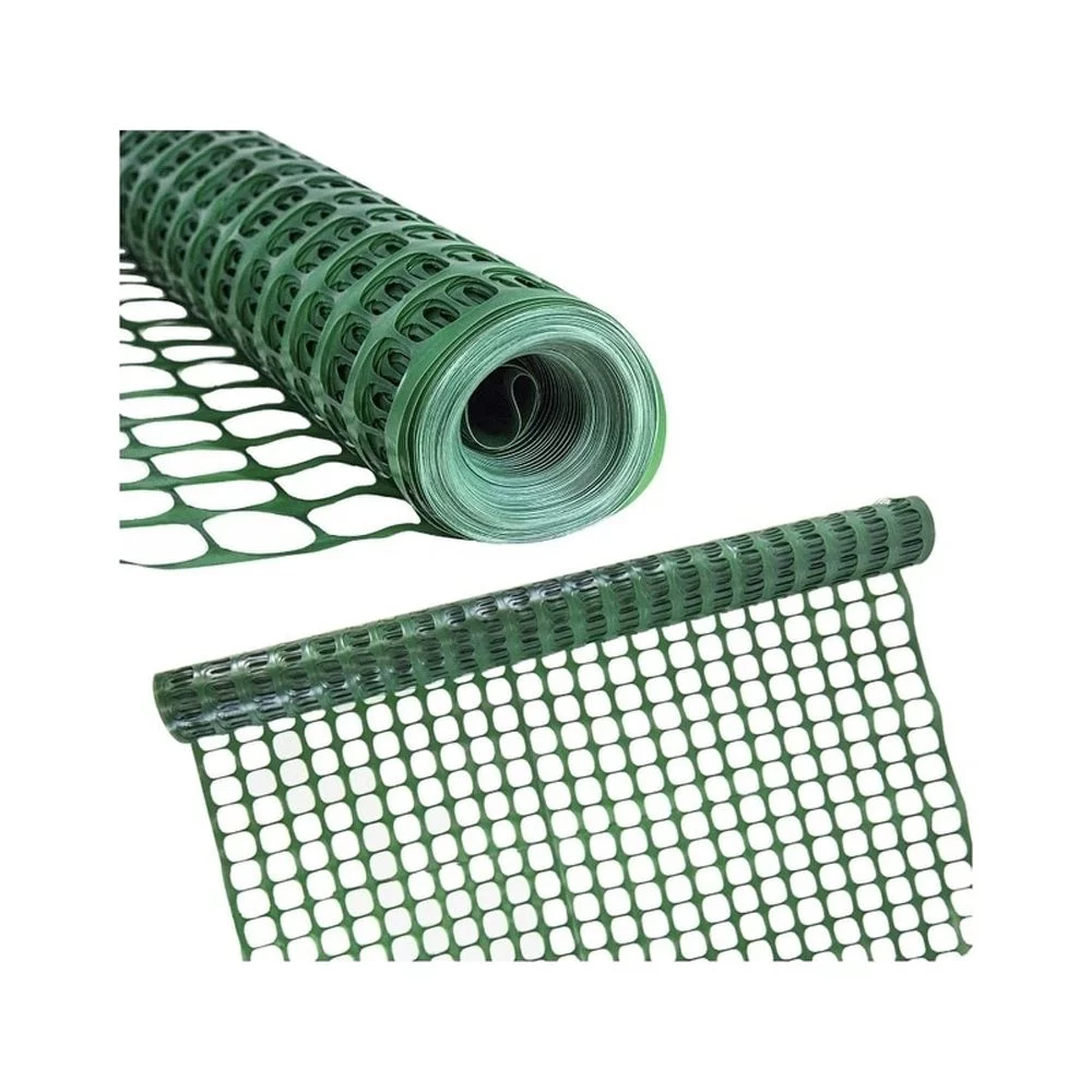 Boen 4' x 100' Green Safety Snow Fence - O-Ring