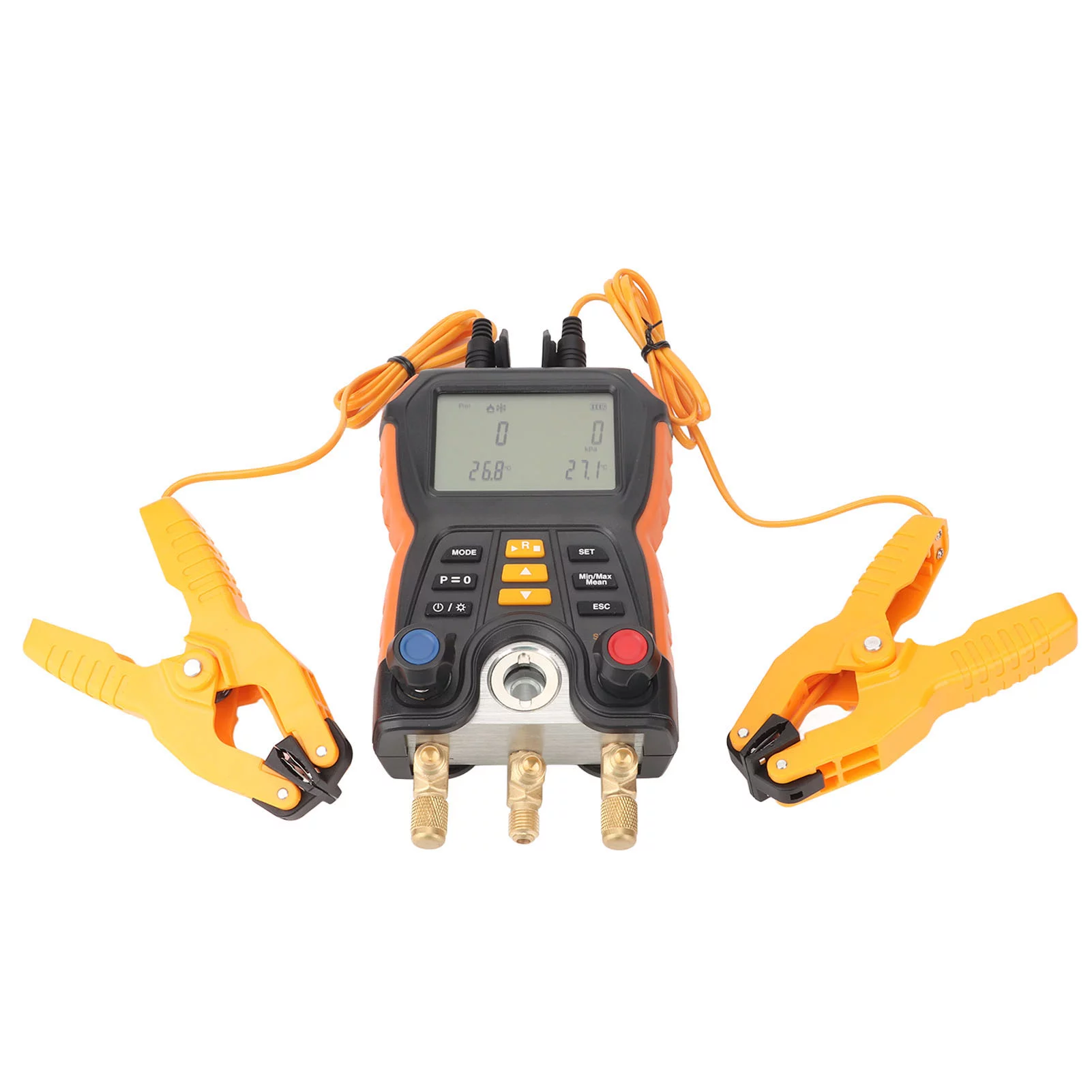 Digital Manifold Gauge Refrigeration Digital Manifold Gauge Accuracy 2 in 1 Pressure Temperature Tester Air Conditioner HVAC Digital Manifold Meter