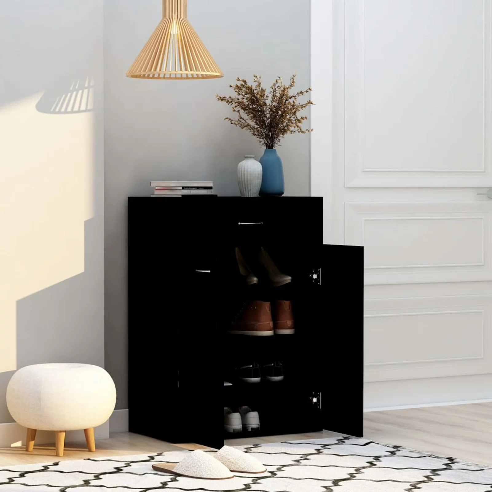 moobody Shoe Cabinet Black 23.6