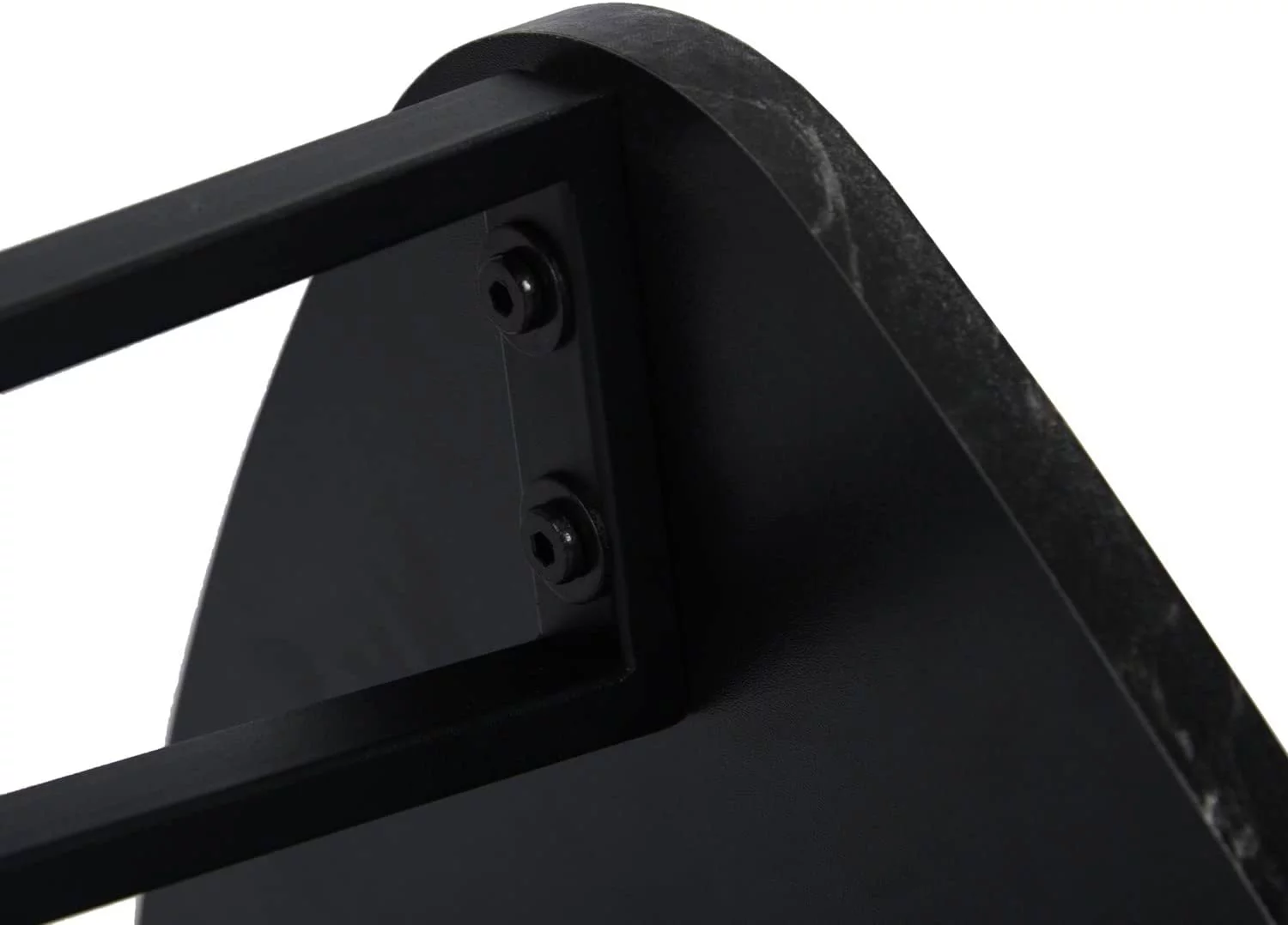 FurnitureR Modern Nesting Coffee Tables  Metal Frame Nesting Set of 3 , Black