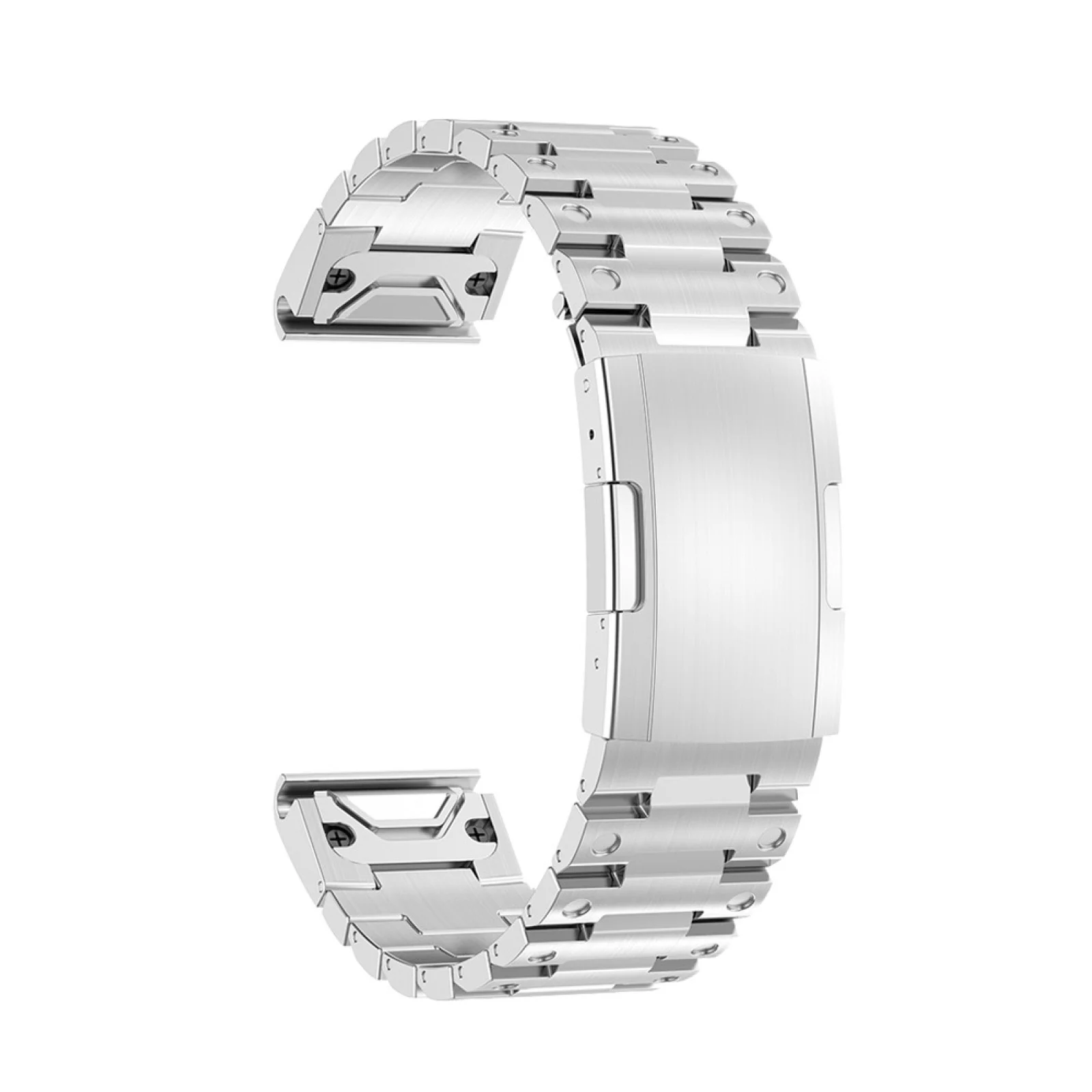 Stainless Steel Watch Band Strap Adjustable Easy Fit Loop Replacement Wristband for Garmin for Fenix 7X 7 Solar 6 Pro 5 Plus