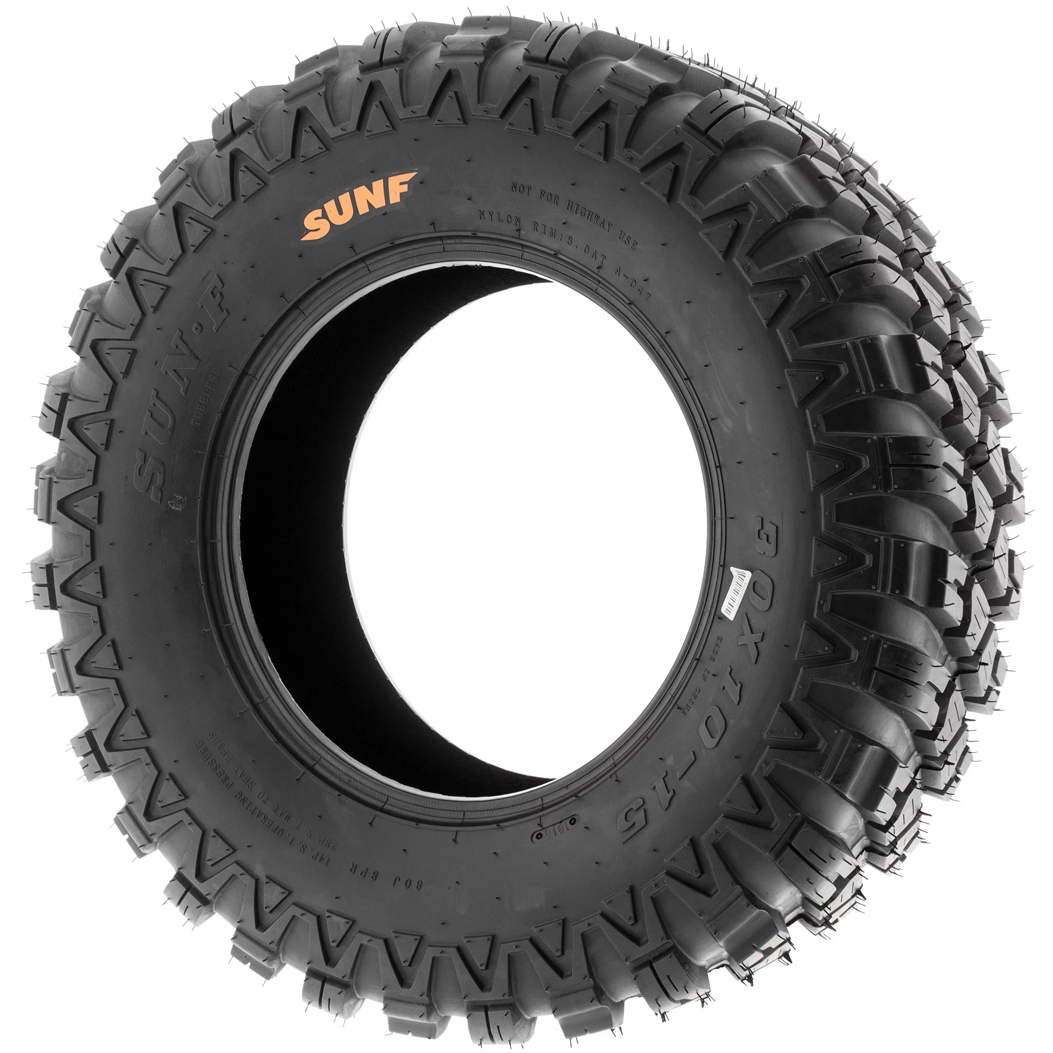 SunF ATV/UTV Tires A047 all-terrain off-road 6PR TL, 28x10-14, Set of 2