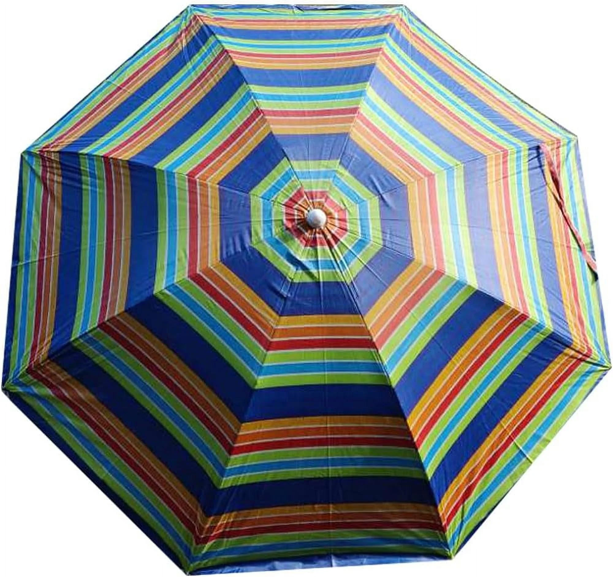 Multi Stripes With Multi-Color Beach Umbrellas