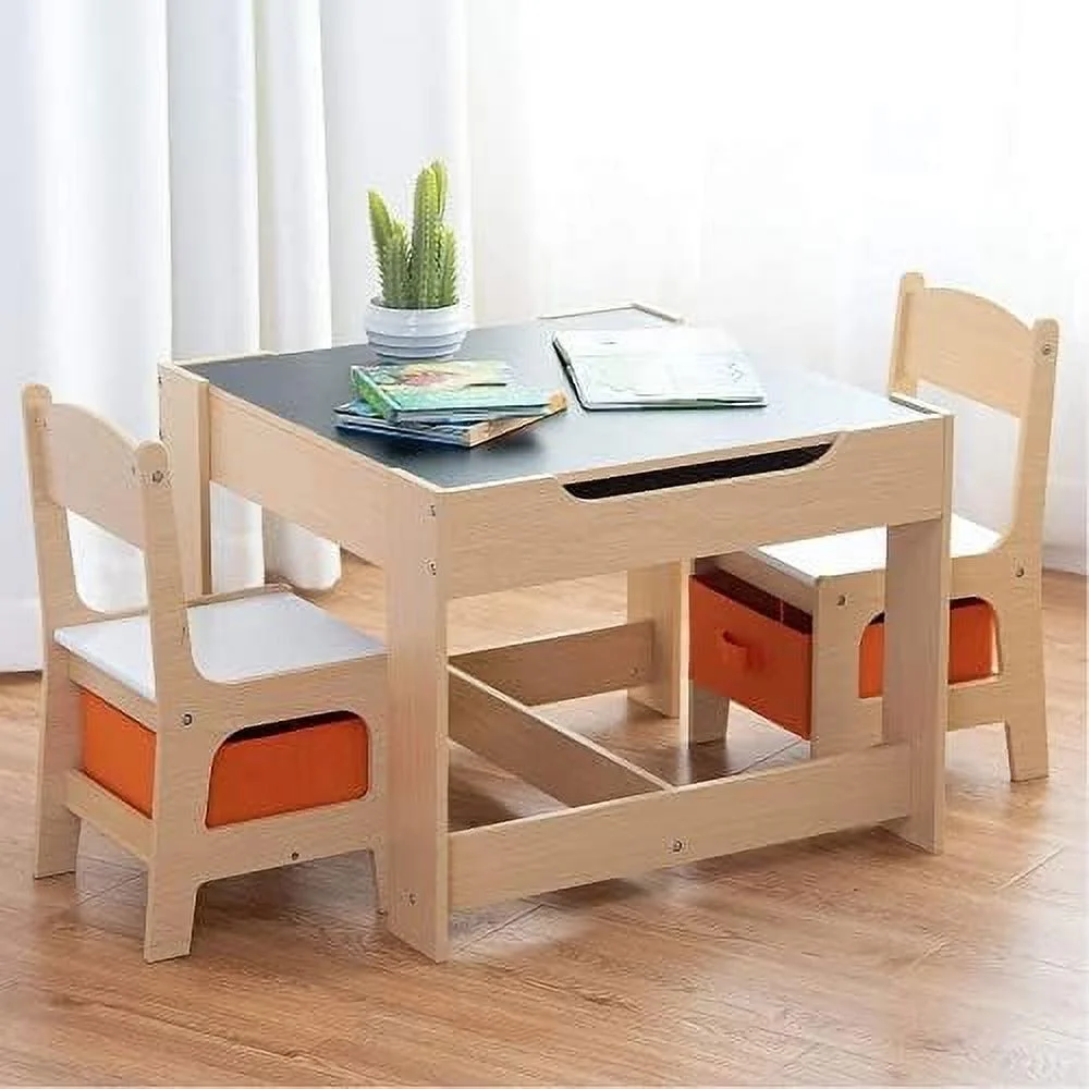MQLIFEBOOM Table & Chair Set  3 in 1 Children Activity Desk Sets with  Drawer  Detachable Blackboard  Multifunctional Toddlers Entertainment Set Ideal for Painting  Reading & Writ