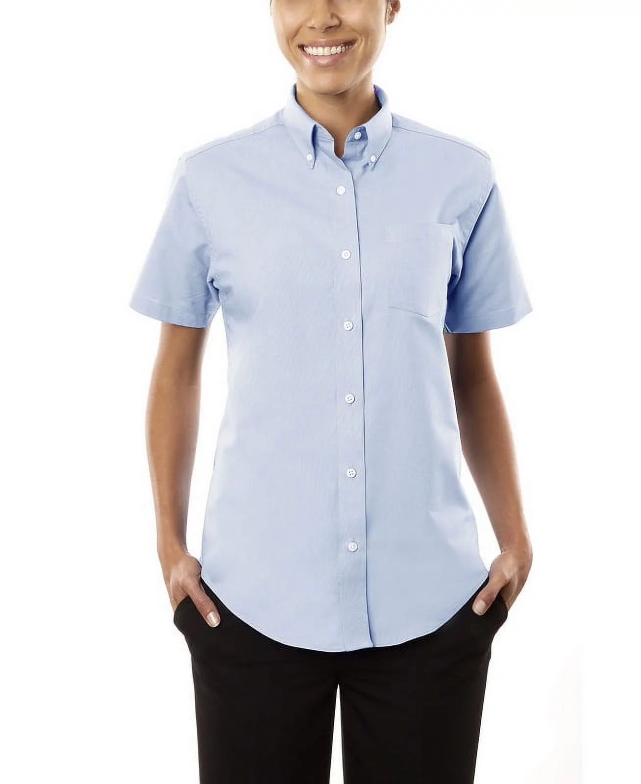 Van Heusen 13V0003 Women's Regular Fit Short Sleeve Oxford