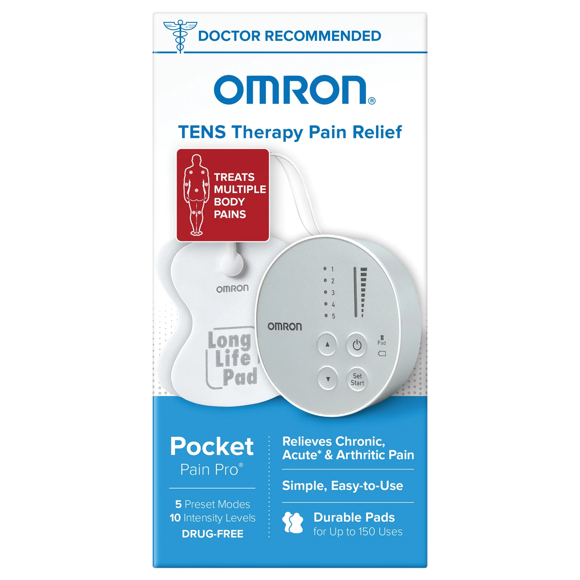 GoFit GF-CROL Polar Roller & Omron PM400 Pocket Pain Pro Tens Unit