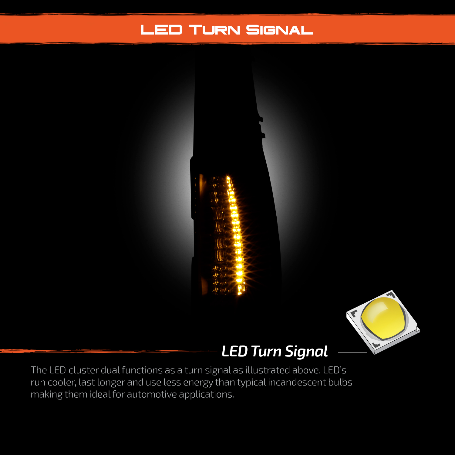 AKKON - Fits 2007-2014 Chevy Suburban Tahoe GMC Yukon XL 1500 2500 (Cadillac Escalade Style) LED Black Tail Lights Pair