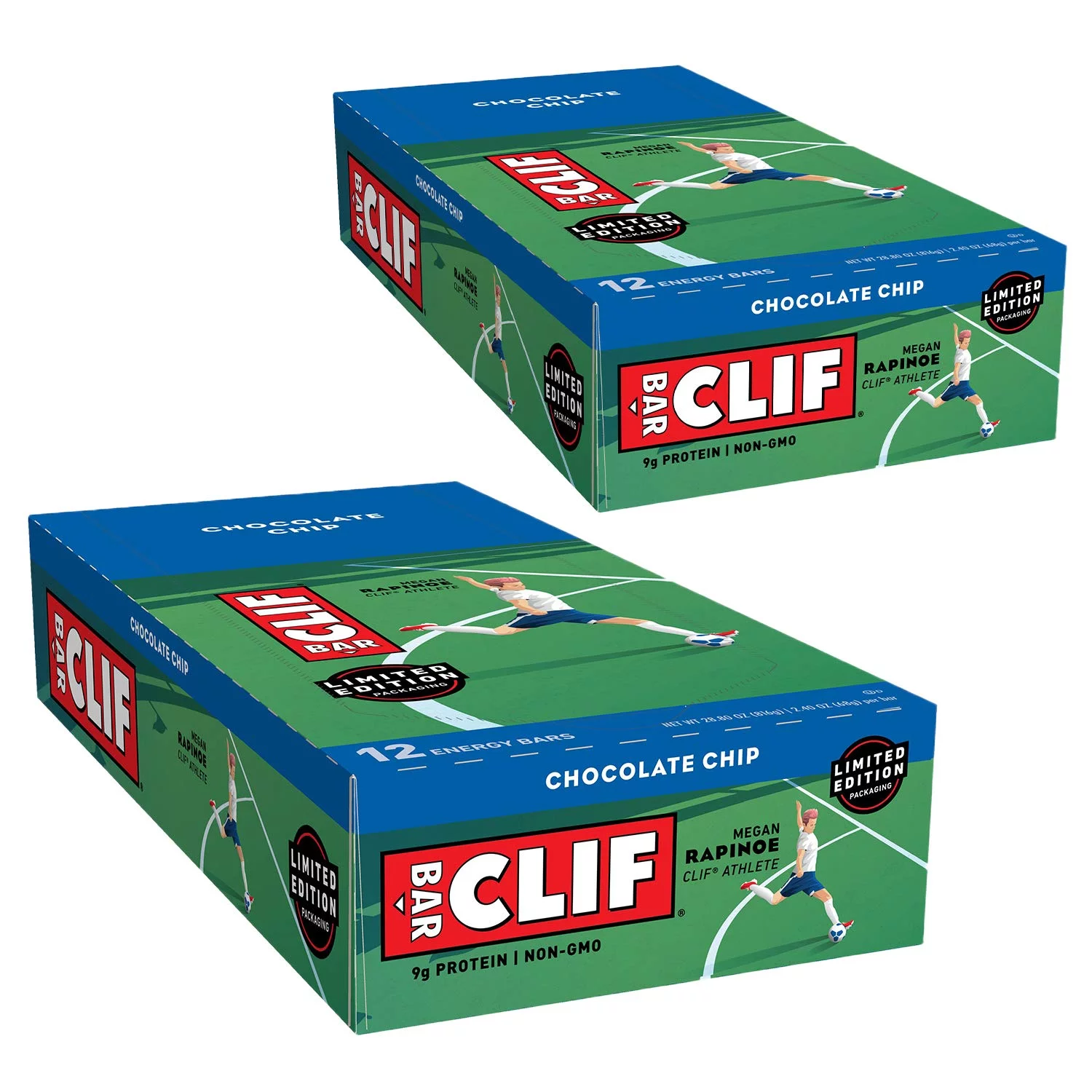 Clif Bars - Energy Bars - Chocolate Chip - Made With Organic Oats - Plant Based Food - Vegetarian - Kosher (2.4 Ounce Protein Bars, 24 Count) Packaging May Vary,12 Count (Pack Of 2)