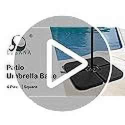 COBANA 4-Piece Cantilever Offset Patio Umbrella Base, Easy Filling Umbrella Stand Weights, Water/Sand Filled, Max 170lbs