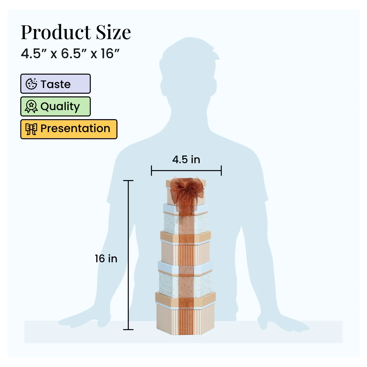 Broadway Basketeers Celebration Gift Tower with Sweets, Nuts and Chocolates