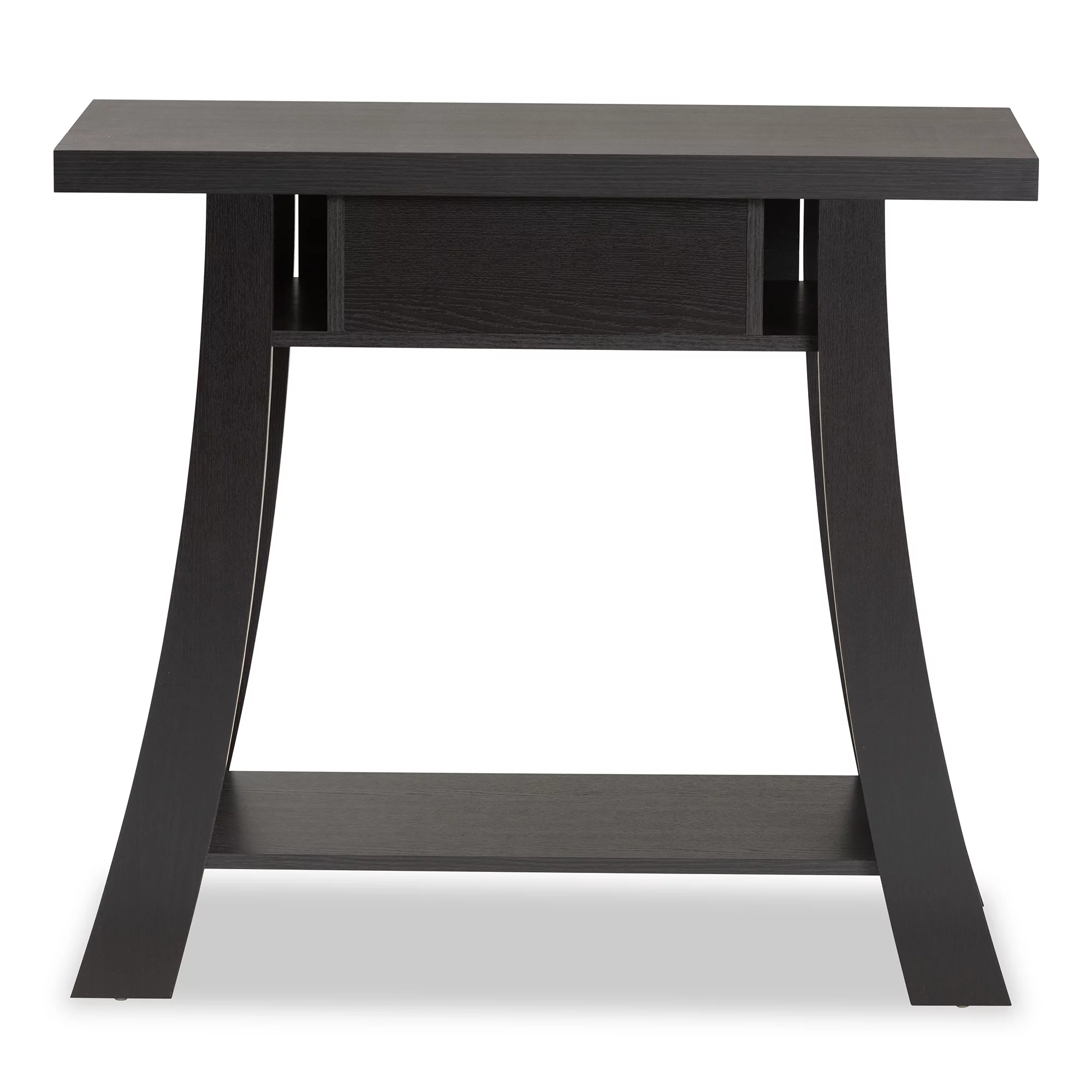 Baxton Studio Herman Modern Wood 1 Drawer Console Table, Dark Brown