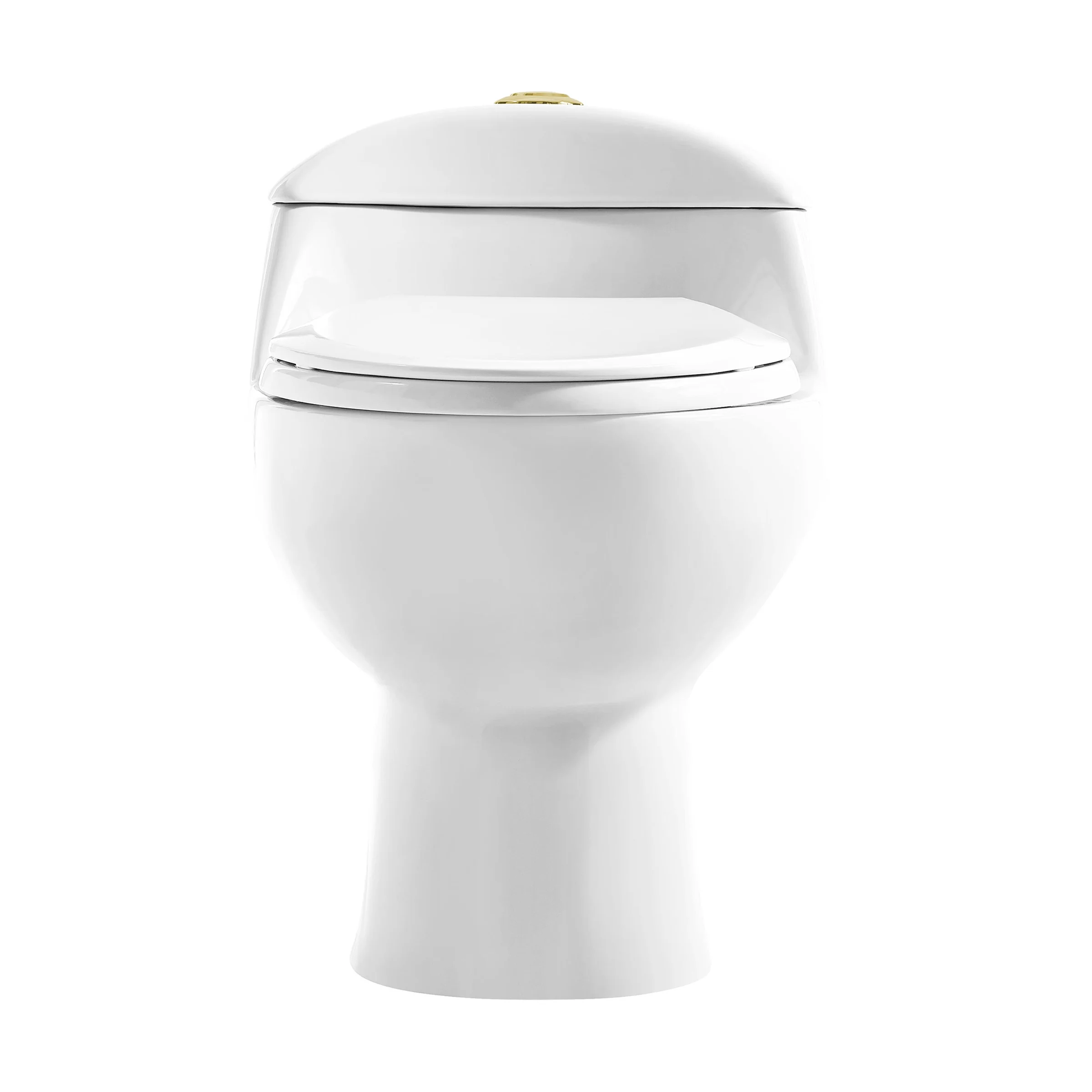 Montparnasse One Piece Elongated Toilet Dual Flush, Brushed Gold Hardware 1.1/1.6 gpf