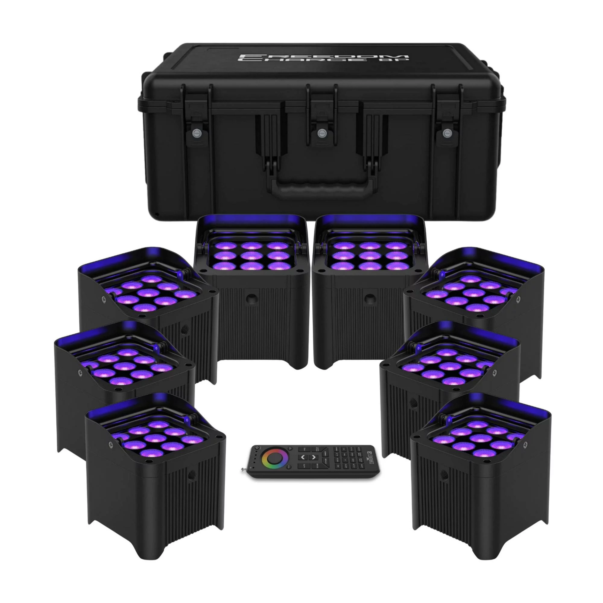 Chauvet DJ Freedom Par H9 IP Wireless, LED Lights, 8 Pack with Charging Case
