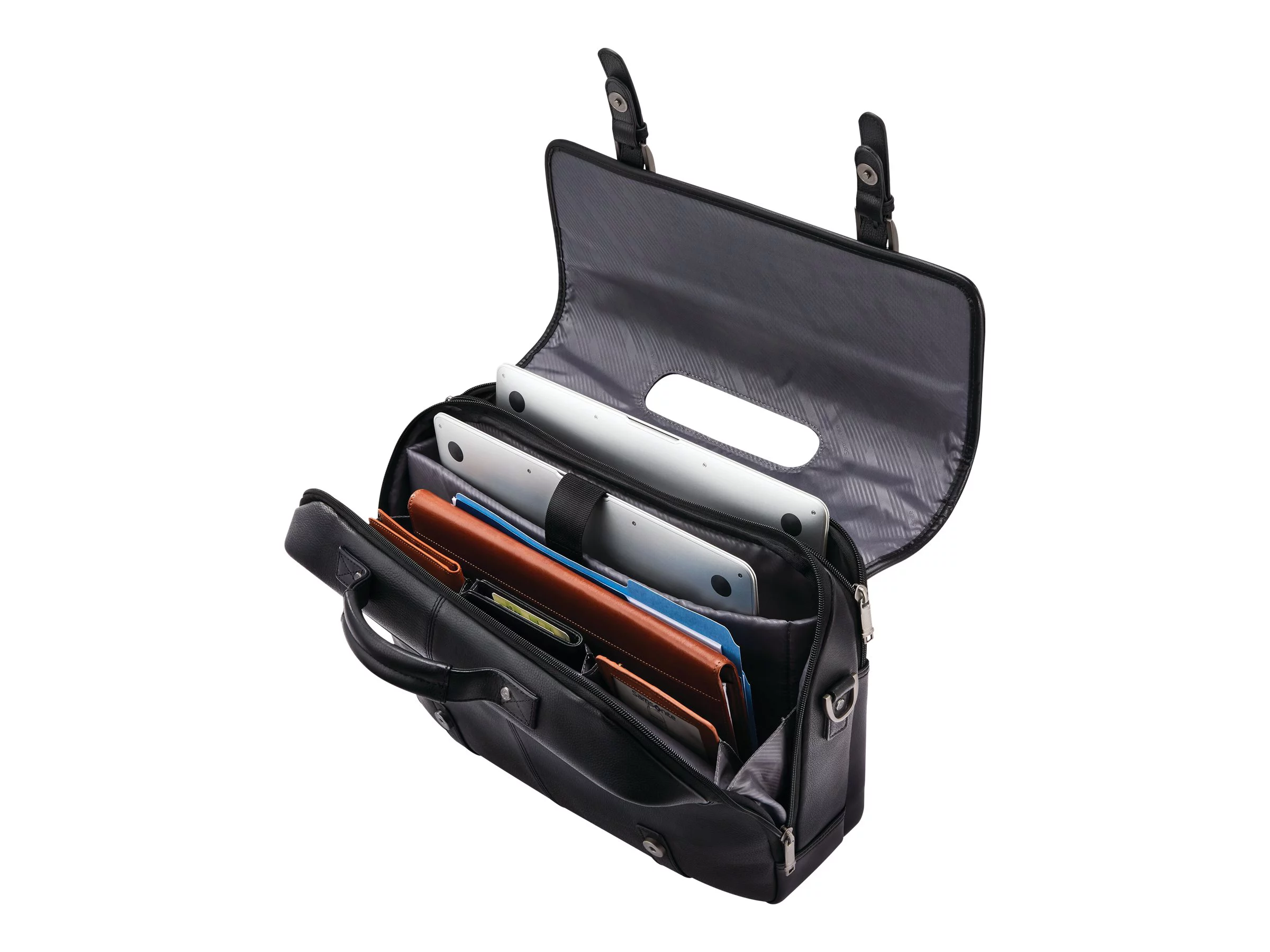 Samsonite Classic Leather Flapover - Notebook carrying case - 15.6