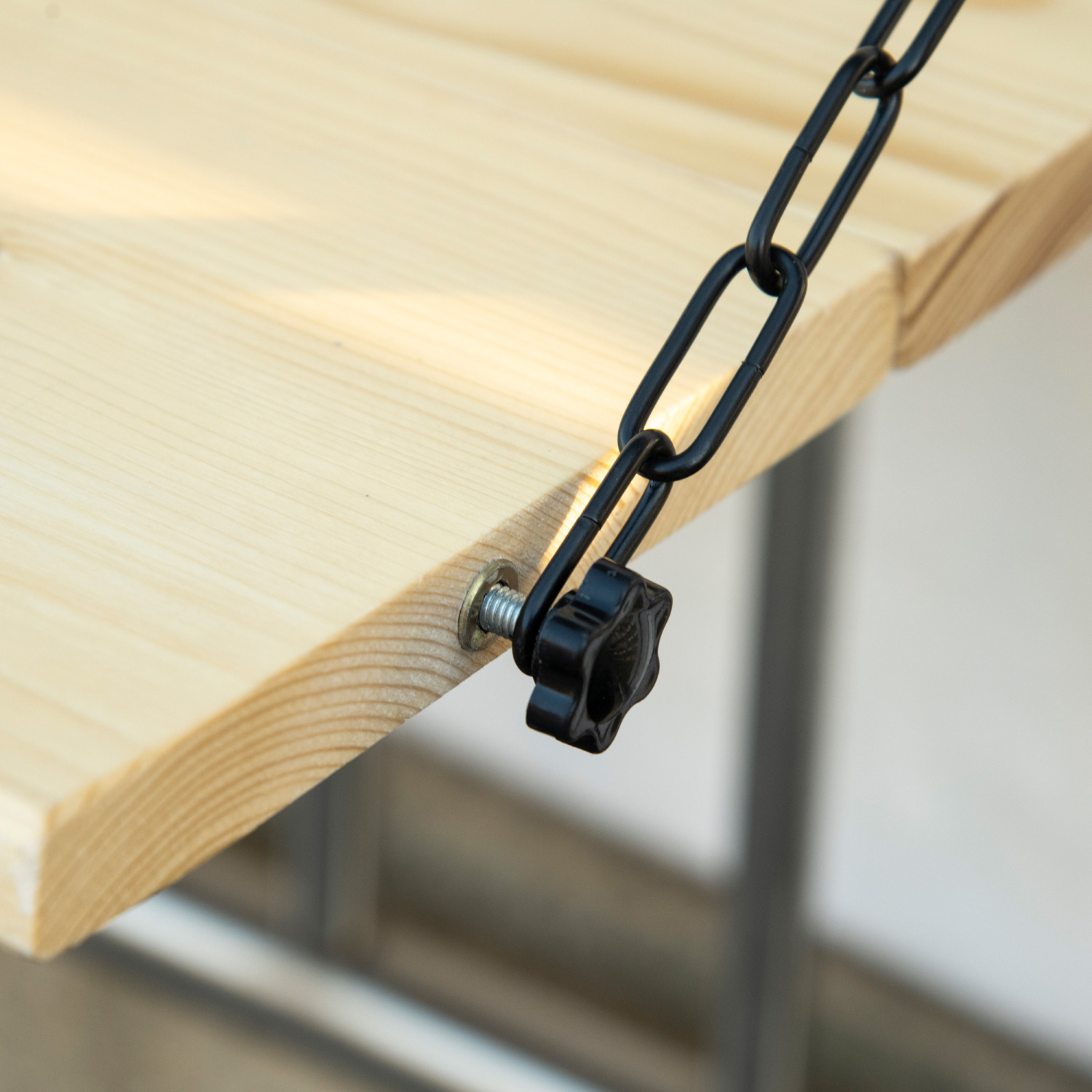 JHOOTUUO Hanging Balcony   Spruce Wood Foldable Railing   Serving  & Desk  Fits up to 3.9 Inches  Natural