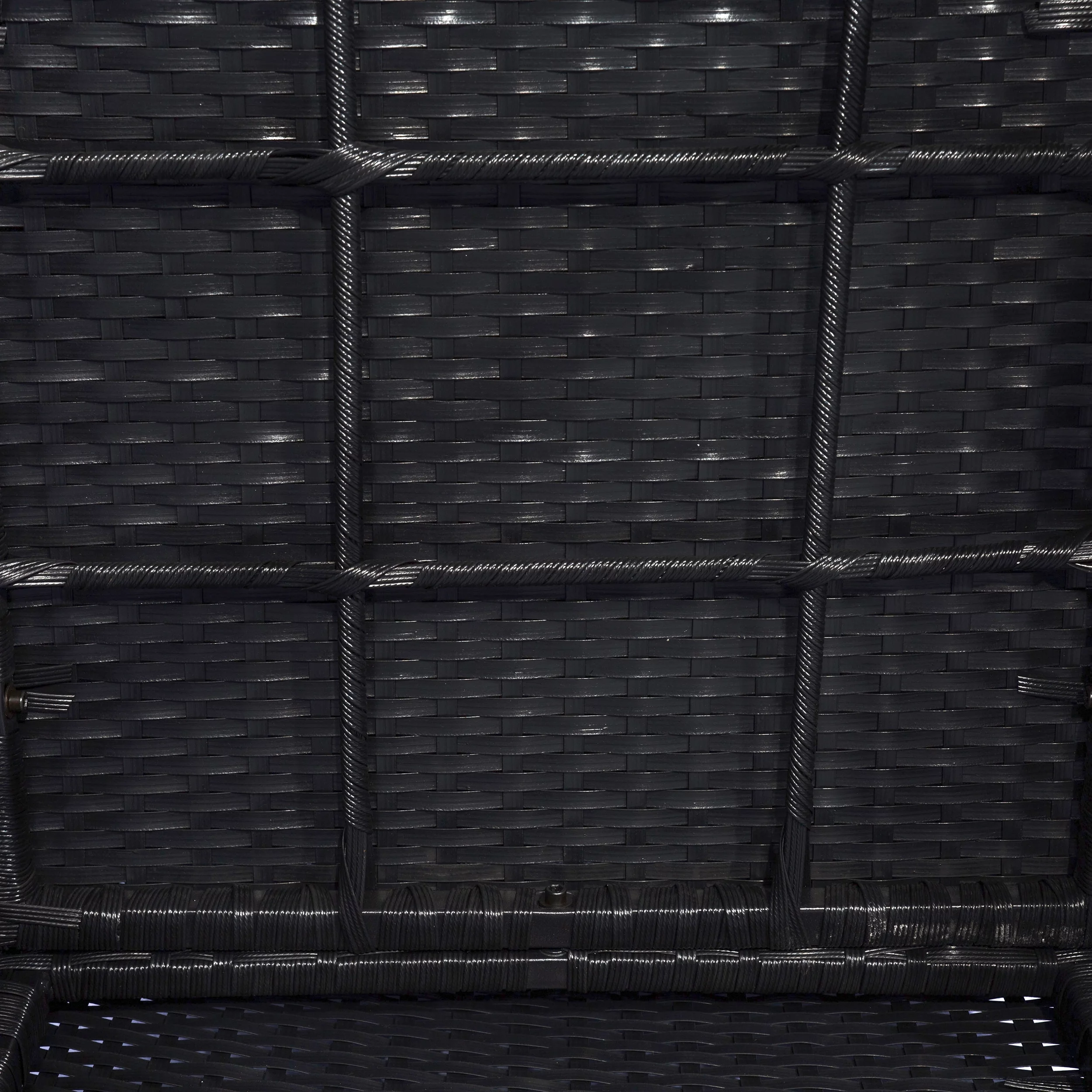 WestinTrends Roadhill 4 Piece Wicker Patio Furniture Sets, All Weather PE Rattan Wicker Loveseat Patio Conversation Sets with Tempered Glass Coffee Table, Black and Gray