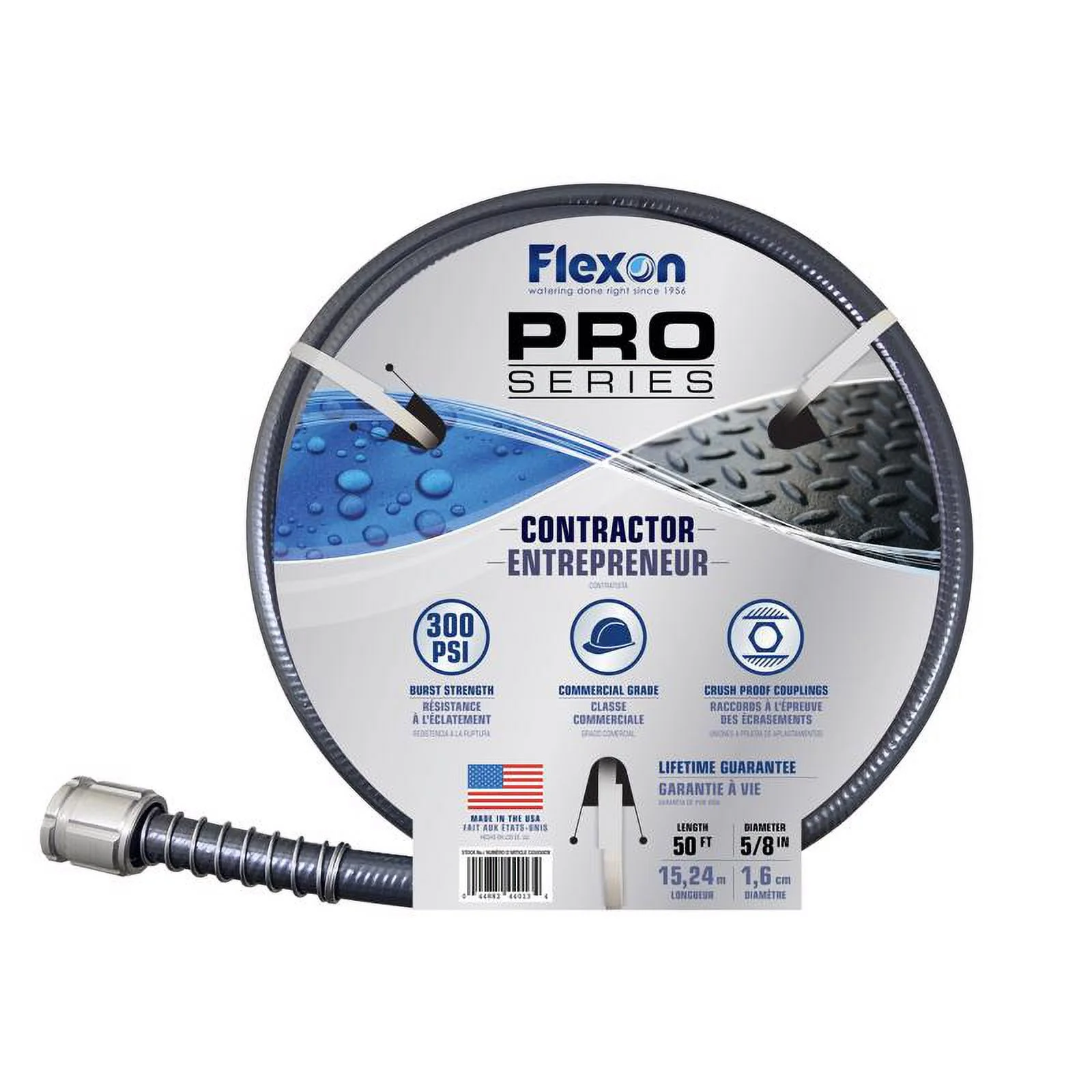 1 Pc, Flexon Pro Series 5/8 In. D X 50 Ft. L Heavy Duty Contractor Grade Contractor Grade Hose