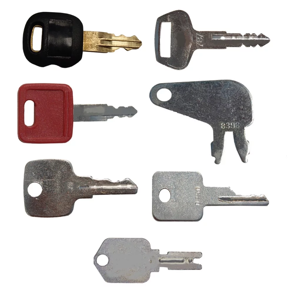 Key Set - 7 Keys for Heavy Equipment Construction Equipment Ignition