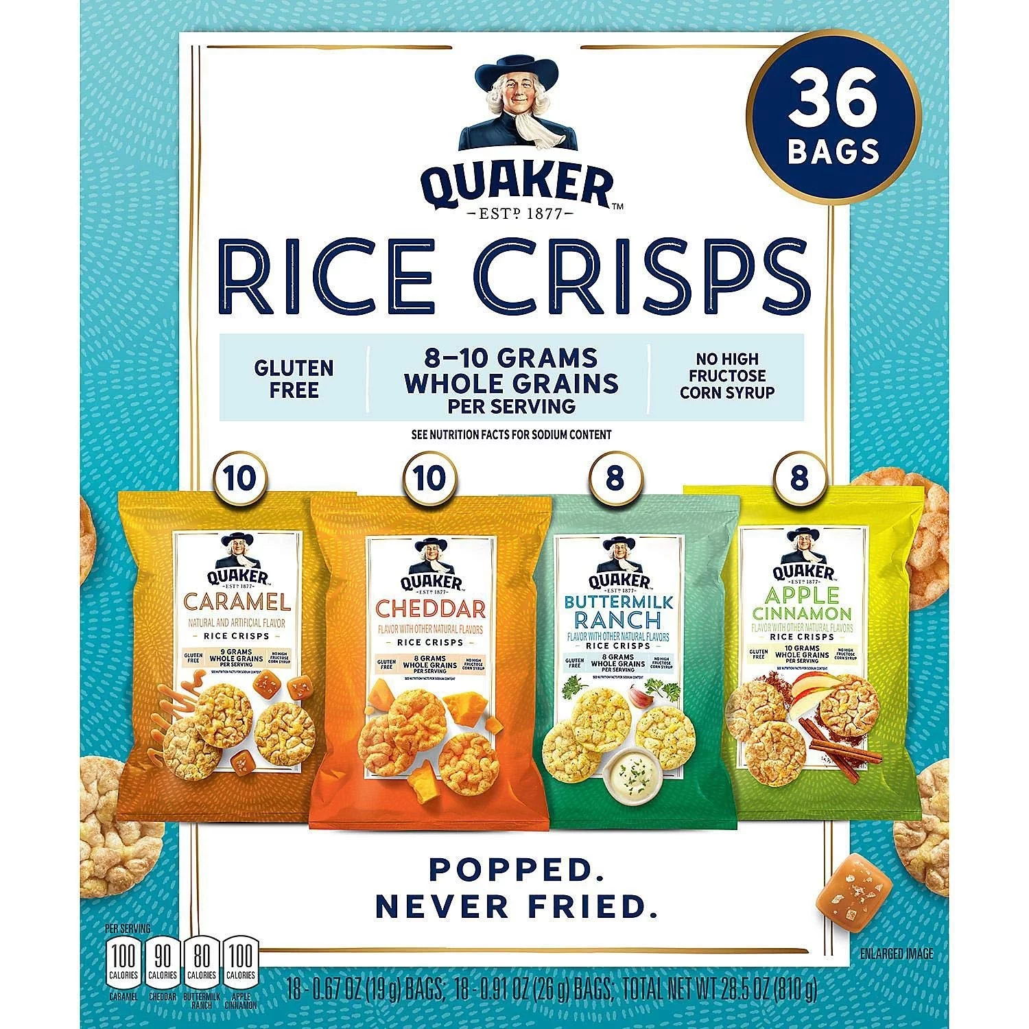 Quaker Rice Crisps Variety Pack (36 Pack)